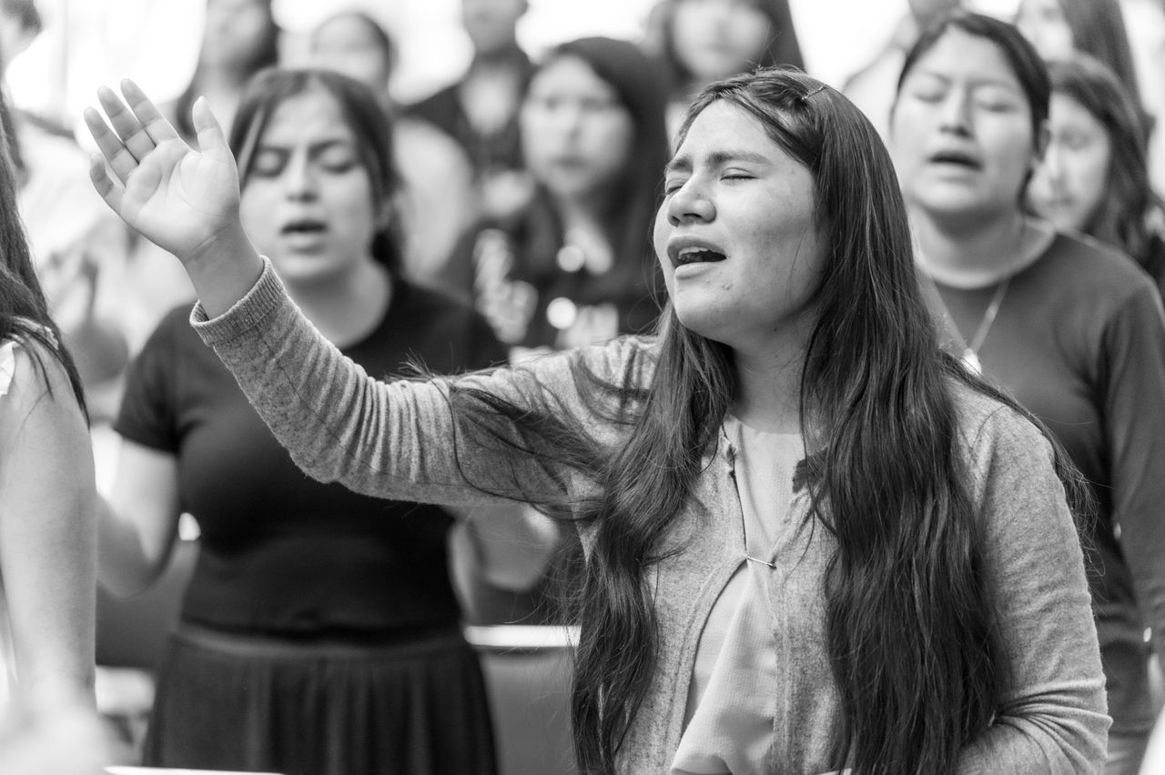 The Art of Drawing Readers In: Your attractive post title goes here A group of women in Mexico participate in a spiritual ceremony, singing and praying.